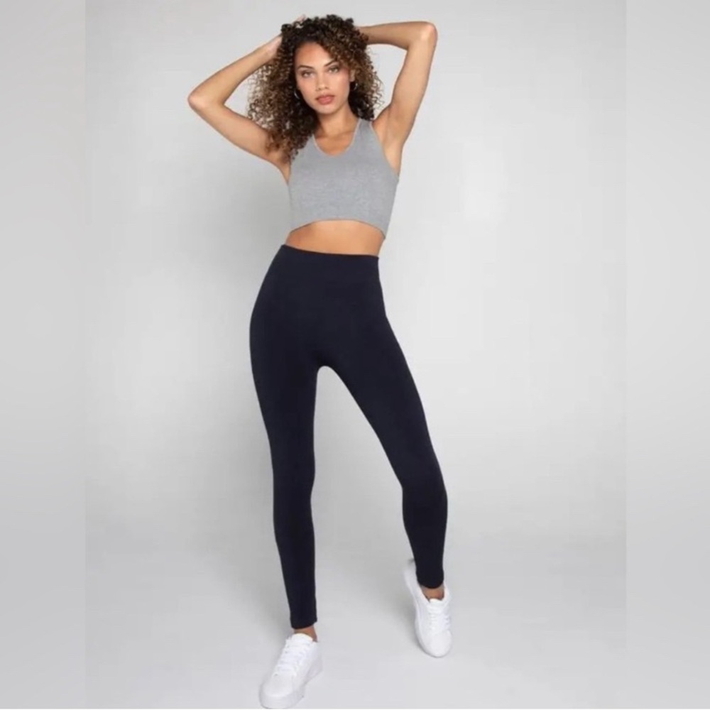 NWT New Mix Premium Fleece Lined Black Leggings, High Waist, One Size Fits All
